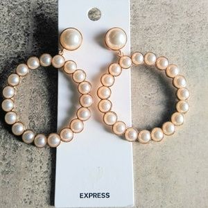 Express Pearl-Like Earrings New